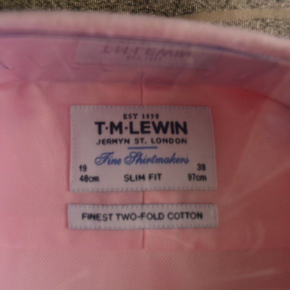 TM Lewin Cutaway Collar Shirts 19 38 New - Picture 9 of 9